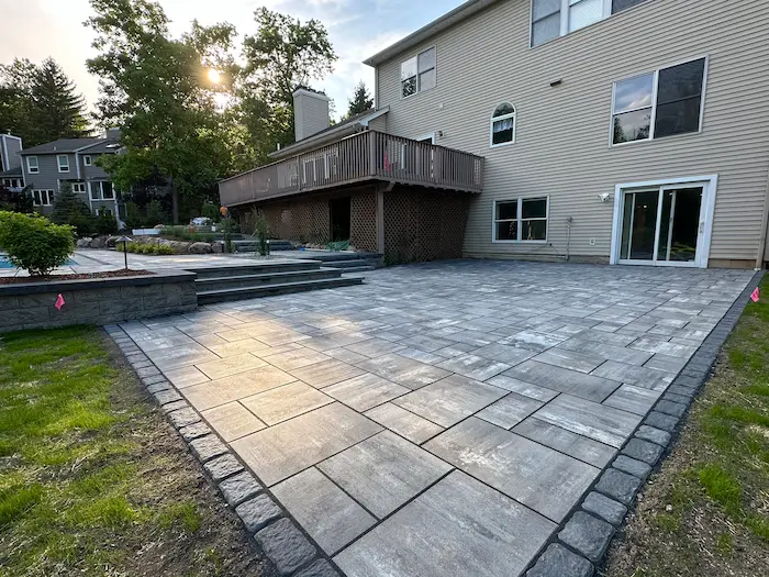 outdoor patio installed by our team in essex county NJ