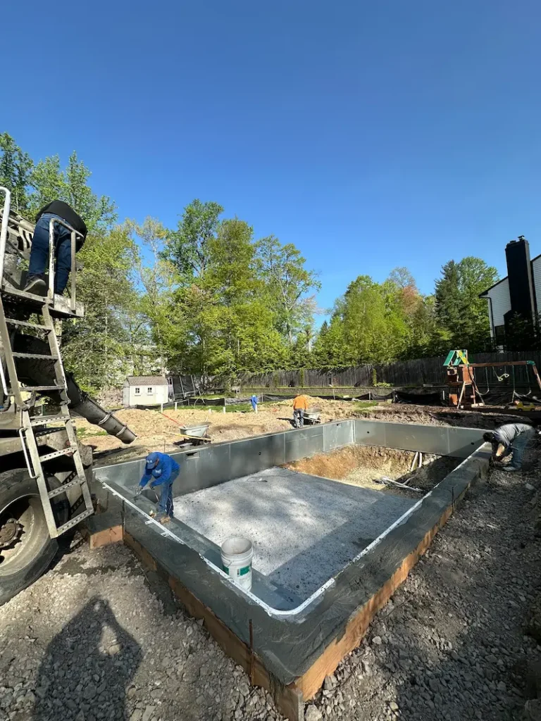 Vinyl Pool Patio design in North Jersey