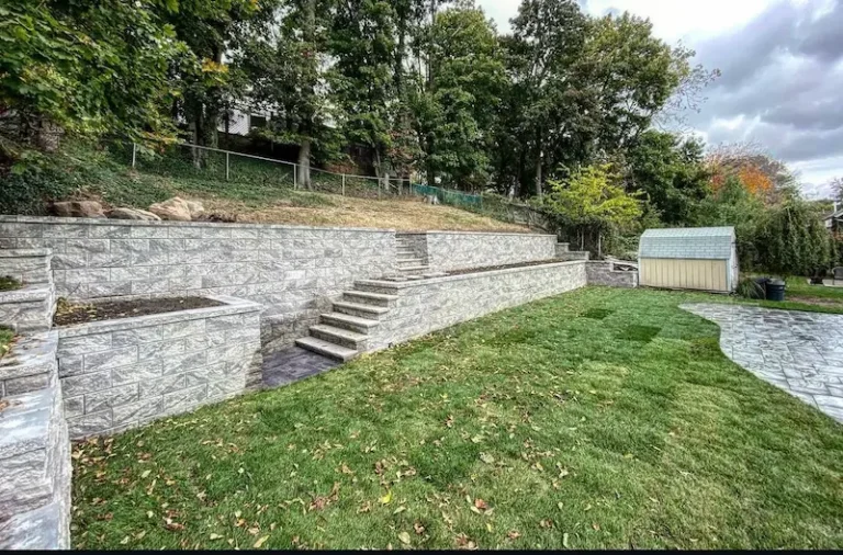 Newly engineered walls and steps in Montvale NJ