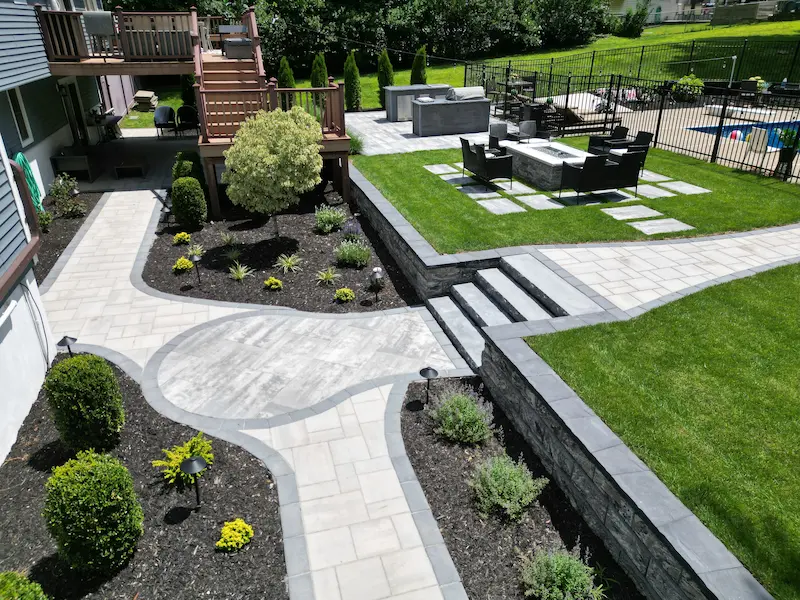 Custom walkway design in Saddle River NJ
