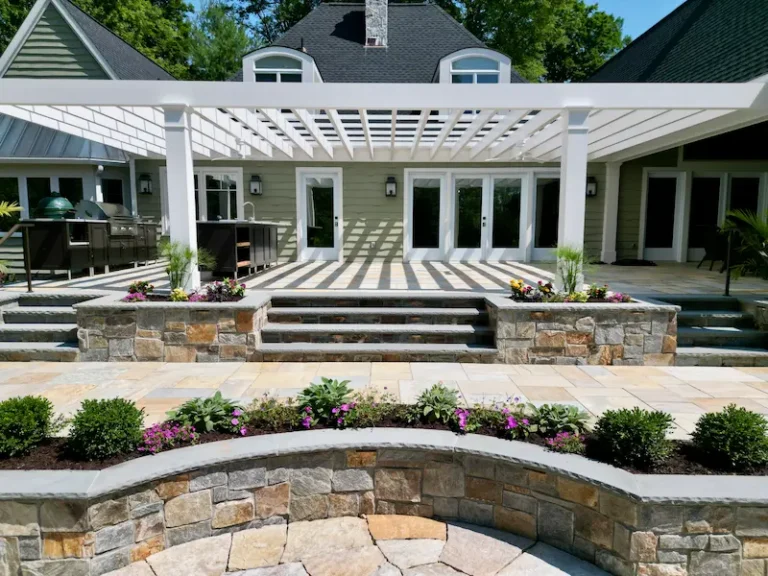 Natural stone Retaining Wall Installation in Saddle River