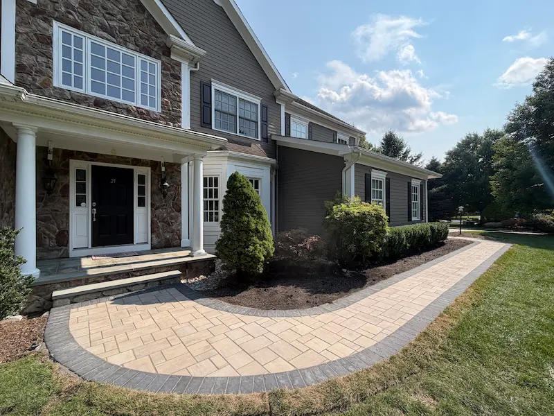 Front yard Paver Walkway in Montville Nj